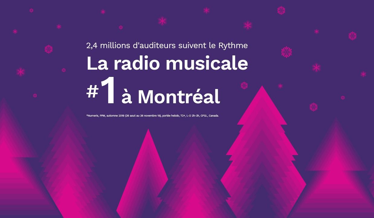 RYTHME 105.7. TOUJOURS LA RADIO 1 À MONTRÉAL — Rythme 105.7
