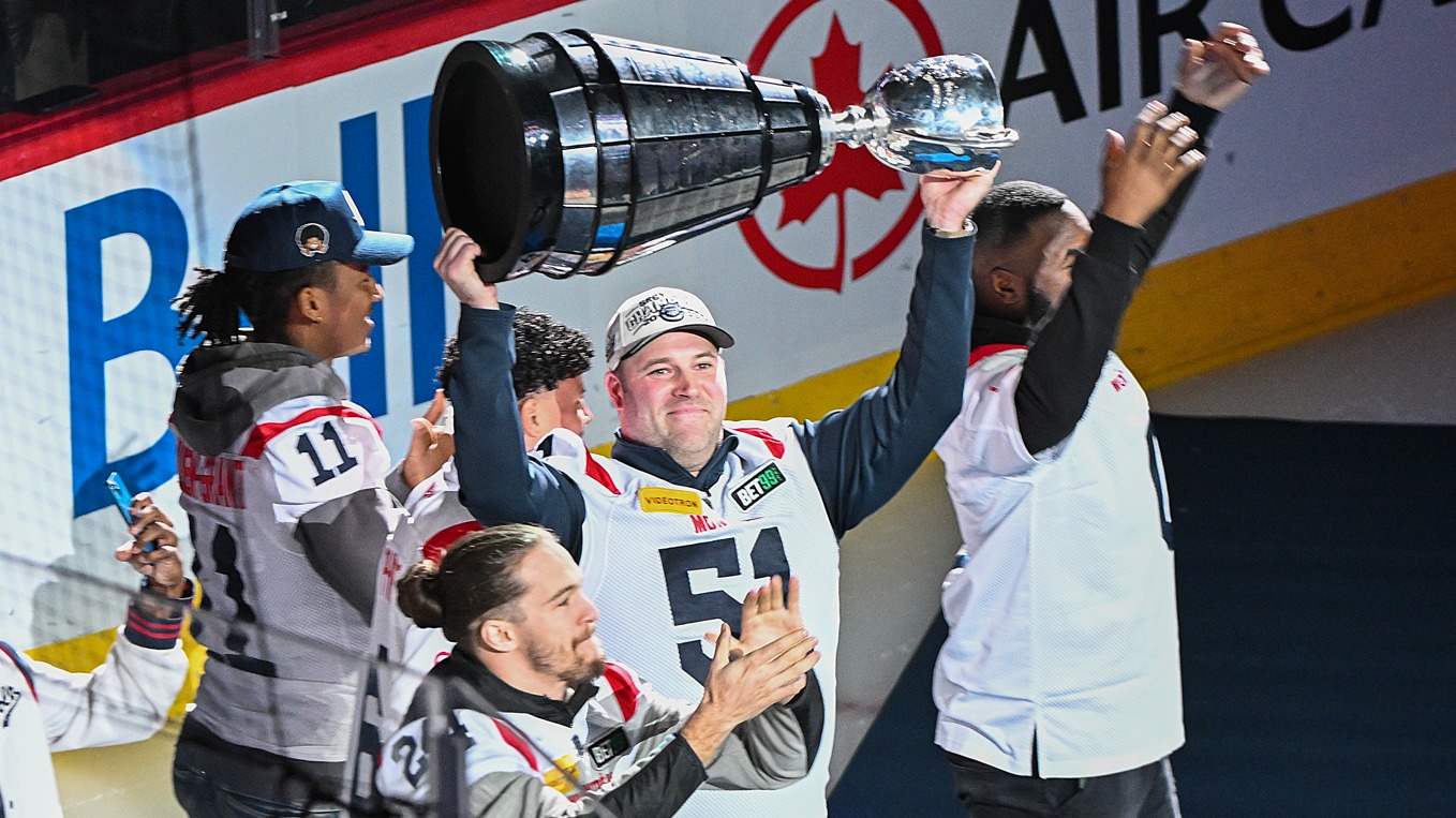 Coupe Grey des Alouettes Luc BrodeurJourdain et MarcAntoine Dequoy nous parlent de leur