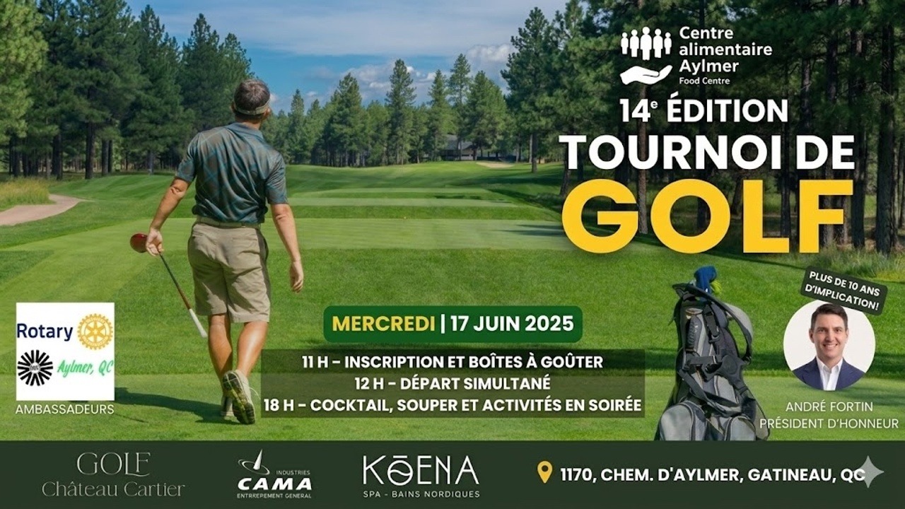 Tournoi de golf Centre alimentaire Aylmer – 104.7 Outaouais